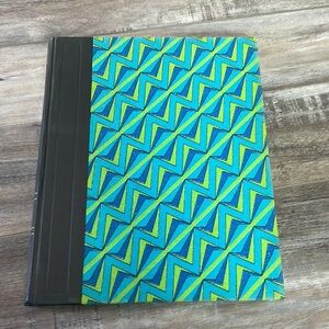 Mod Green and Blue Fabric Decorative Coffee Table Book
